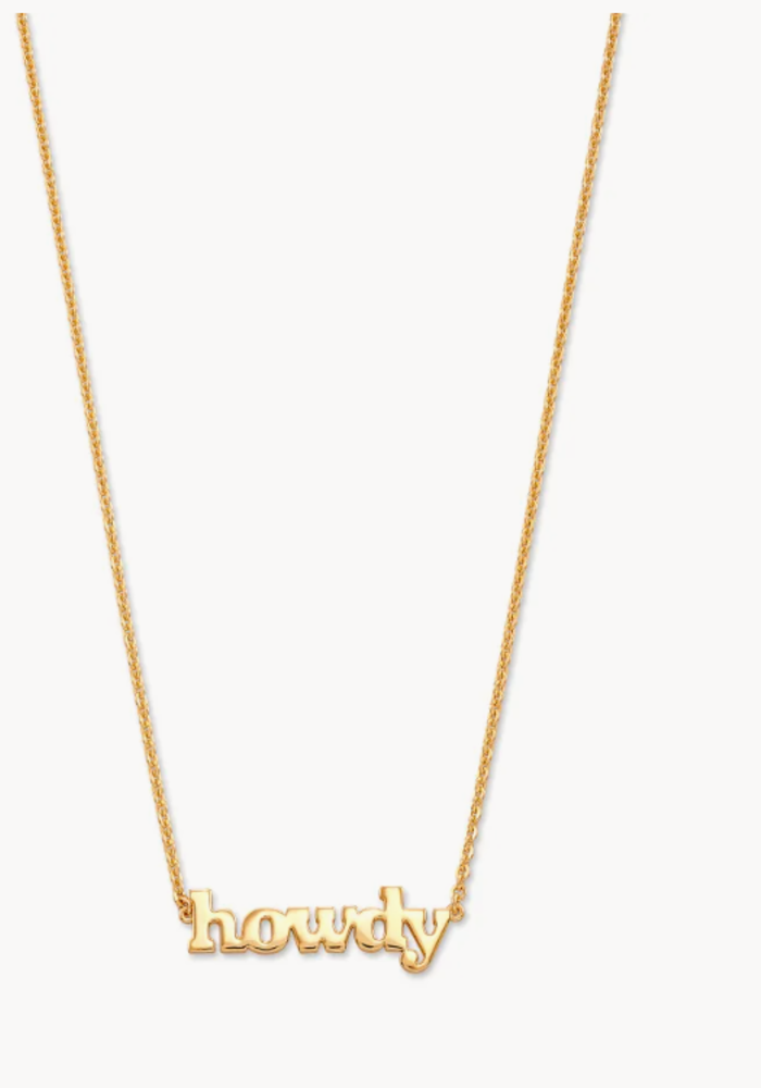 The Howdy Pendant Necklace in 18k Yellow Gold Vermeil