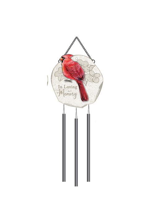 In Loving Memory Cardinal Windchime