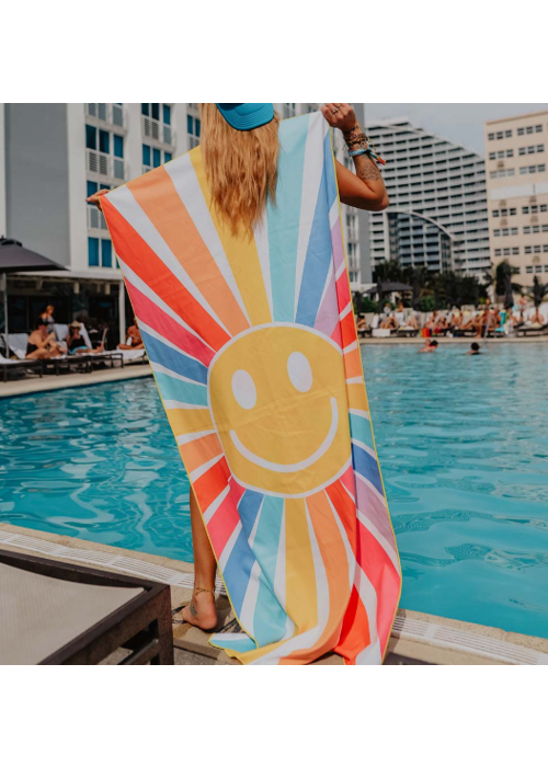 Sunshine Happy Face Quick Dry Beach Towel