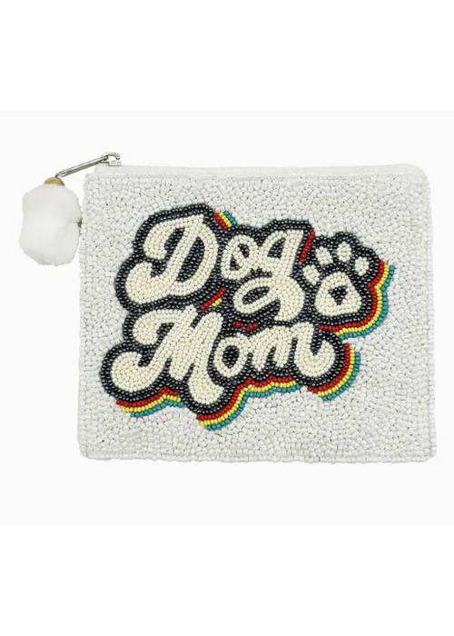 Dog Mom Retro Paw Coin Pouch