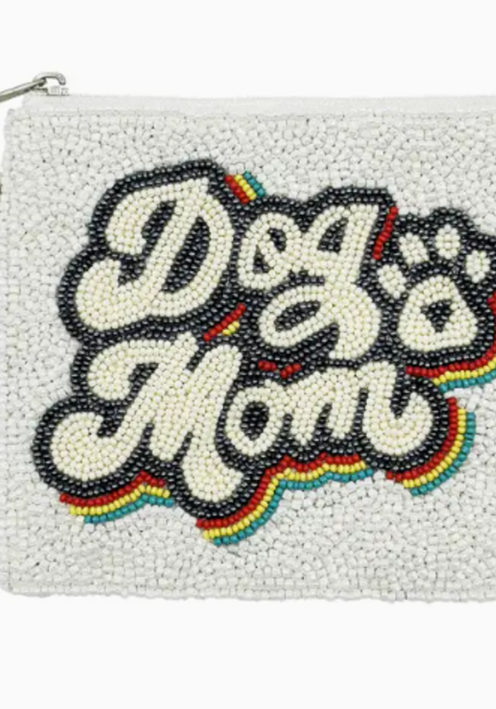 Dog Mom Retro Paw Coin Pouch