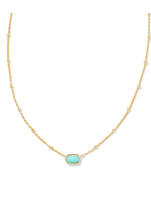 Kendra Scott The Mini Elisa Gold Mint Magnesite Necklace