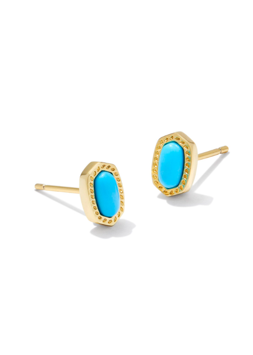 Kendra Scott The Mini Ellie Gold Stud Turquoise Earring