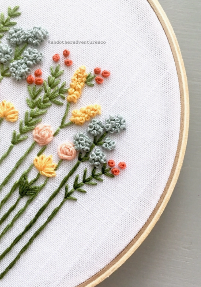 Wildflowers Indian Summer Beginner Embroidery Kit