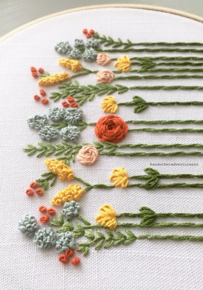 Wildflowers Indian Summer Beginner Embroidery Kit