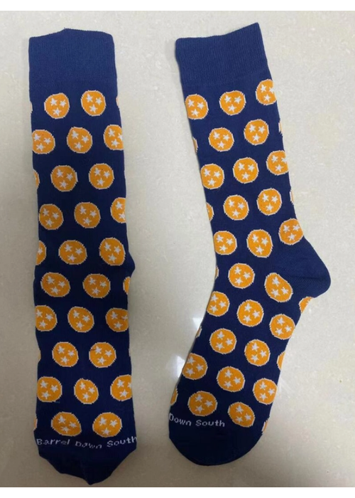 Tennessee Tri-Star Socks | Navy + Orange