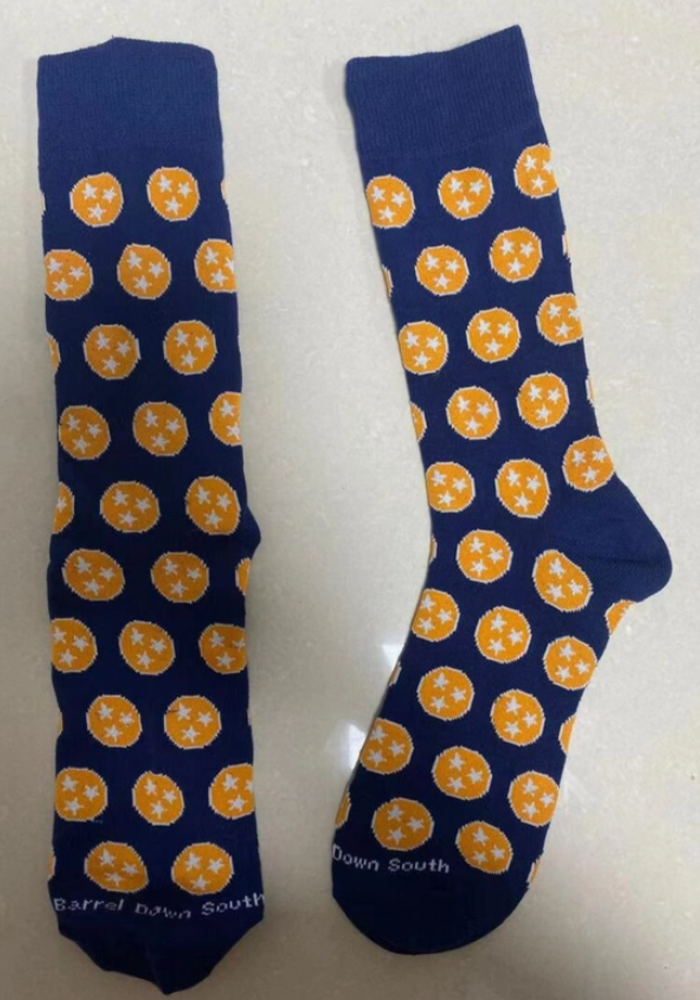 Tennessee Tri-Star Socks | Navy + Orange