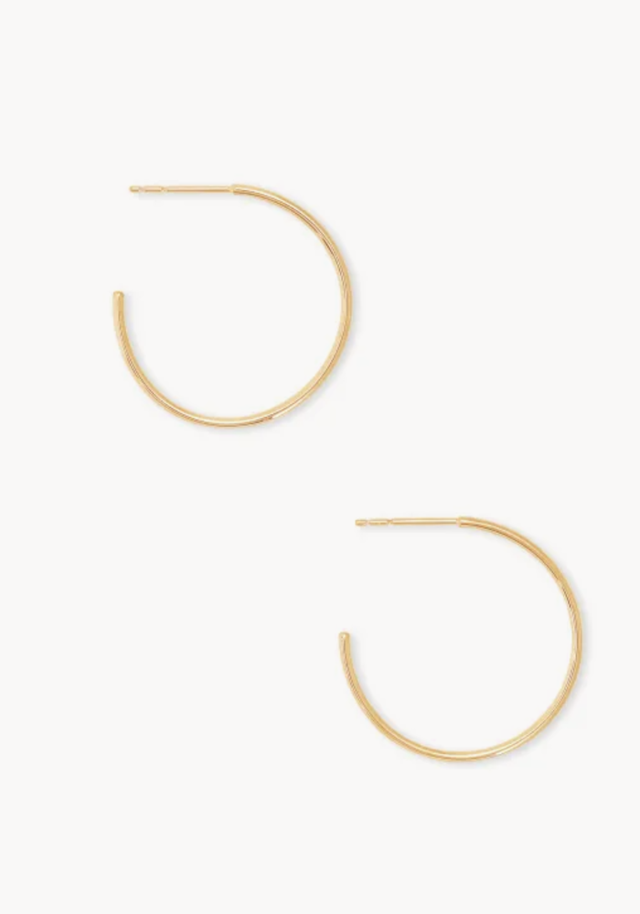The Keeley 25mm Small Hoop Earrings in 18k Gold Vermeil