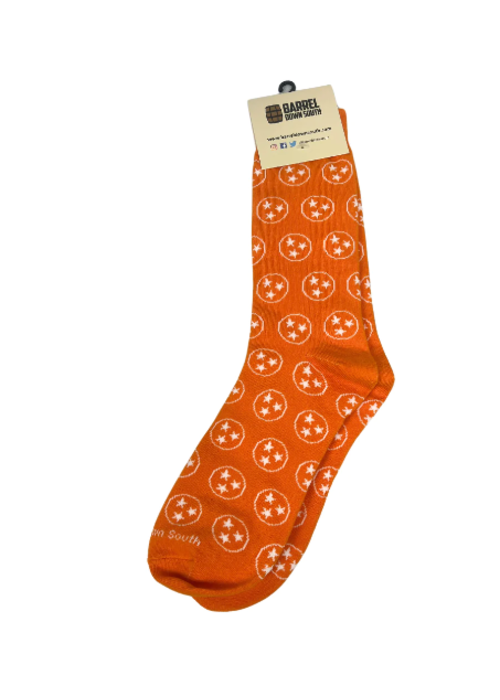 Tennessee Tri-Star Socks | Orange + White