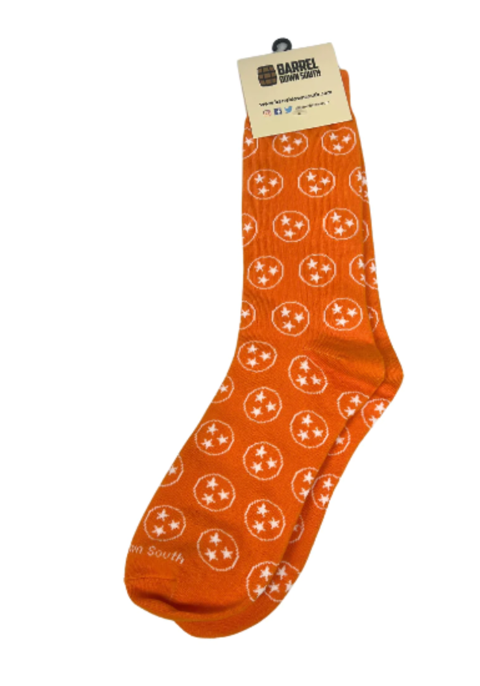 Tennessee Tri-Star Socks | Orange + White