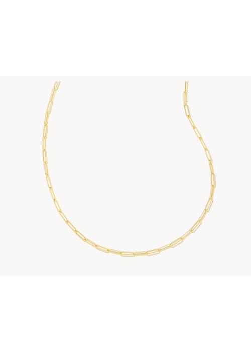 Kendra Scott The Courtney Gold Paperclip Necklace