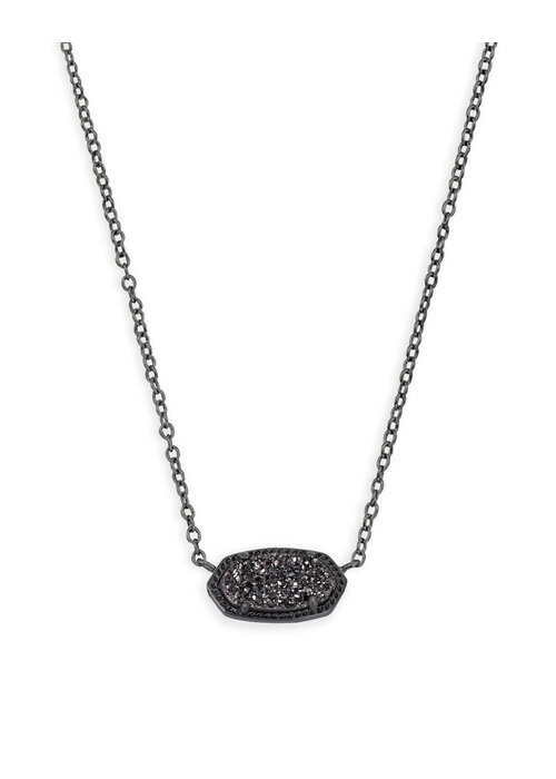 Kendra Scott The Elisa Pendant Necklace in Black Drusy