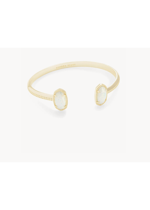 Kendra Scott The Elton Gold Cuff Bracelet in White Opal