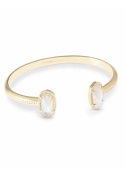 Kendra Scott The Elton Gold Cuff Bracelet in Ivory Mother of Pearl