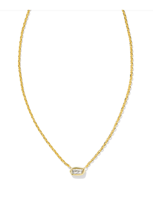 Kendra Scott The Fern Crystal Necklace in White Crystal