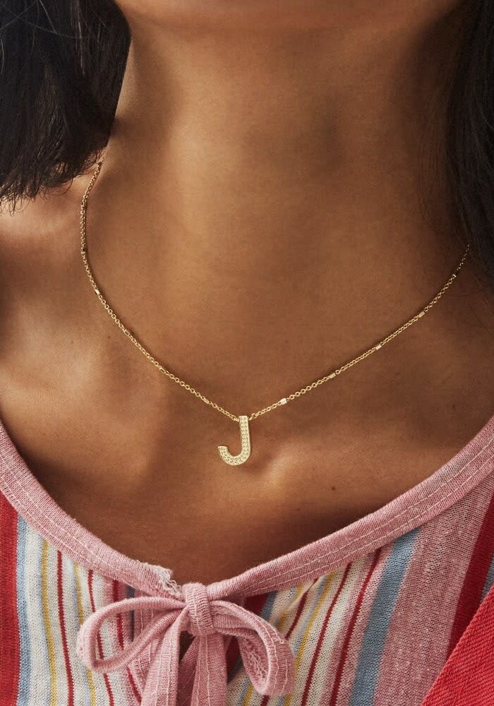 The Gold Letter Pendant Necklace