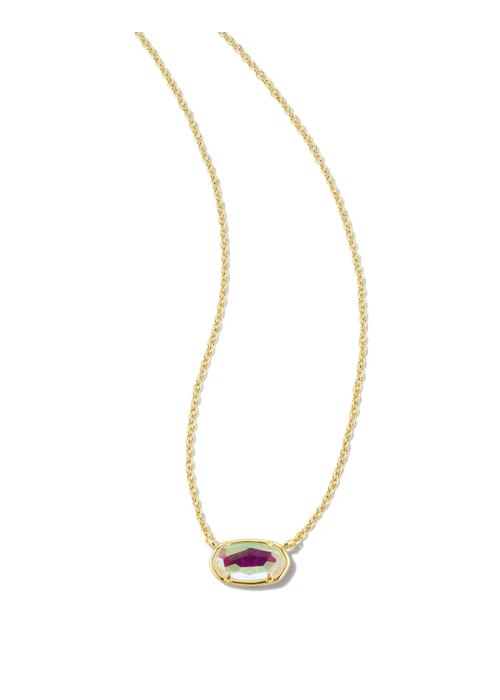 Kendra Scott The Grayson Gold Pendant Necklace in Dichroic Glass