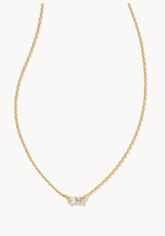 The Juliette Pendant Necklace in White Crystal