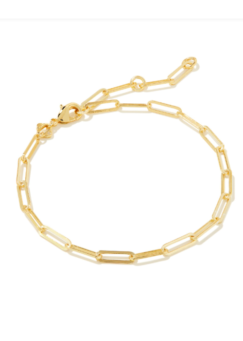 Emilie Gold Chain Bracelet in Iridescent Drusy