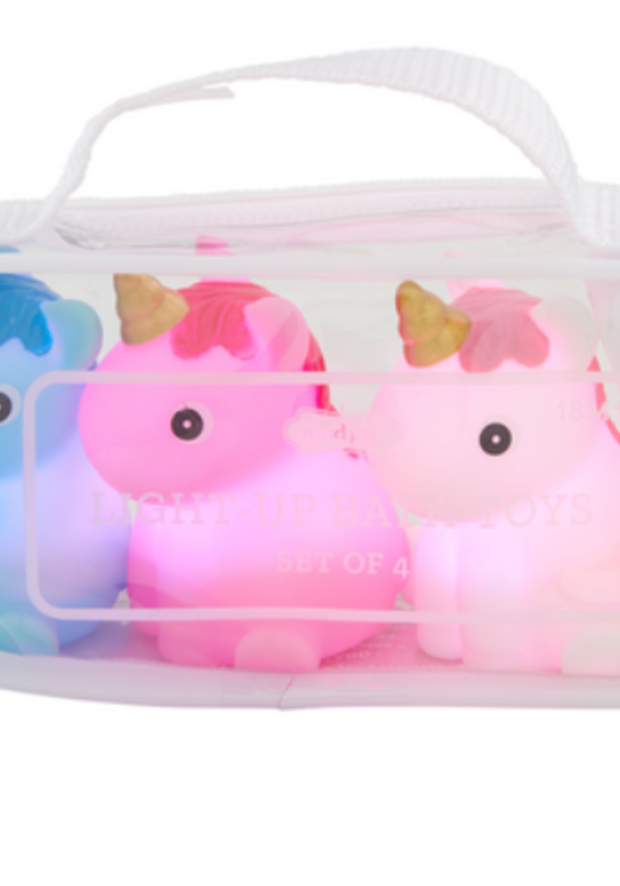 Unicorn Light Up Bath Toy Set