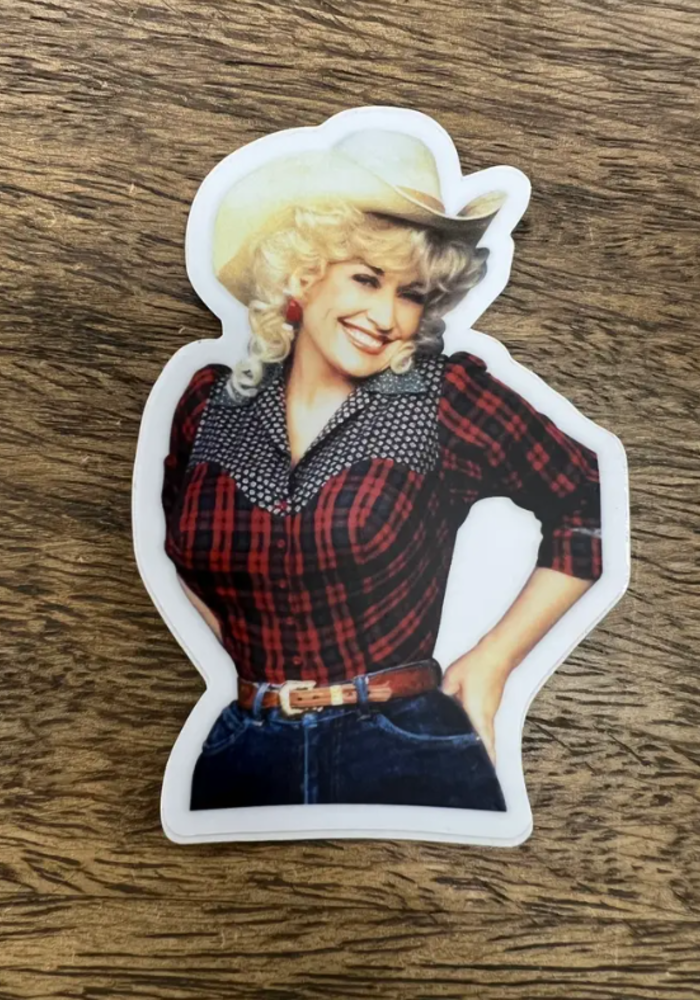 Dolly in Cowboy Hat Sticker