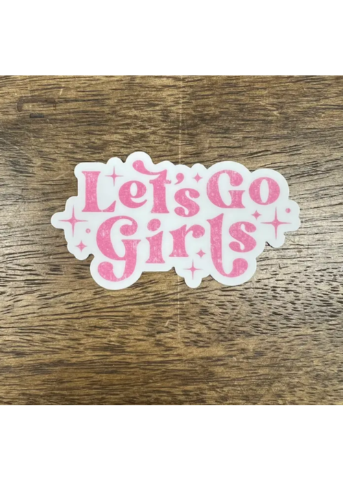 Let's Go Girls Pink Sparkle Sticker