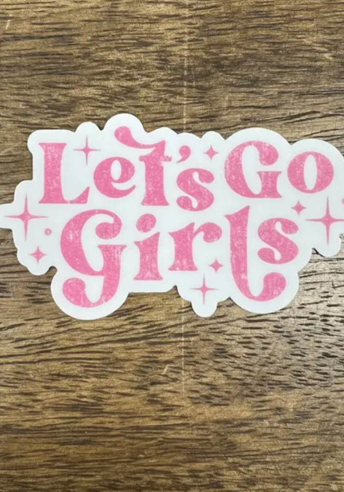 Let's Go Girls Pink Sparkle Sticker