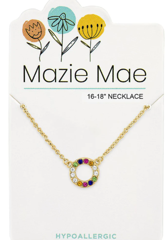 Mazie Mae Gold Multicolor Open Circle Necklace