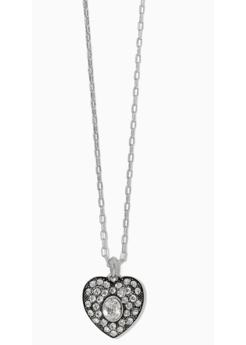 Brighton Adela Silver Heart Mini Necklace