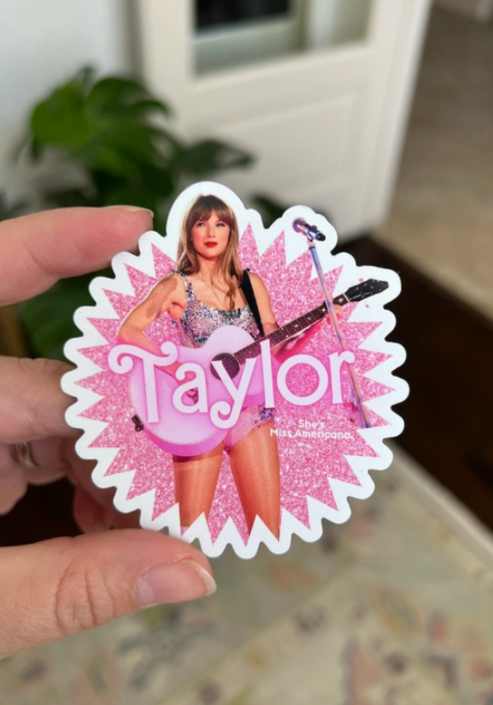 Taylor Pink Sparkle Cup Magnet