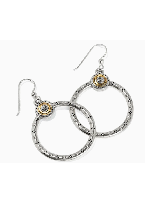 Brighton Mosaic Two tone French Wire Hoop Earrings