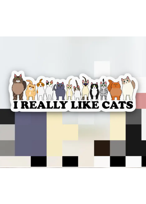I Really Like Cats Sticker