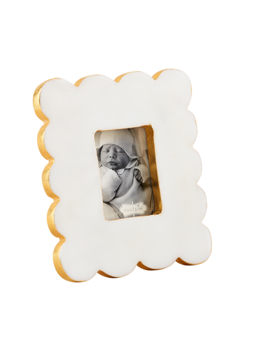 Rectangle Scallop Marble Frame