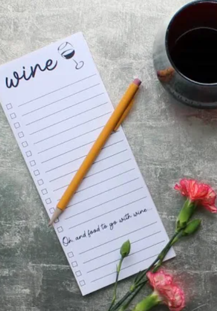 Wine List Pad