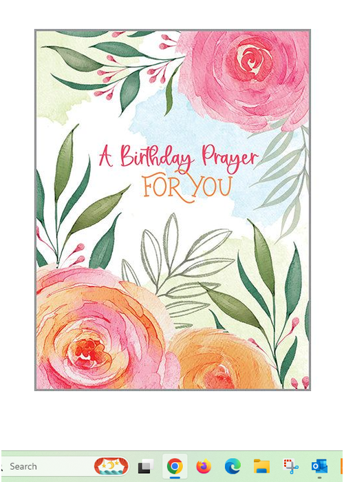 Corner Blooms Scripture Birthday Card