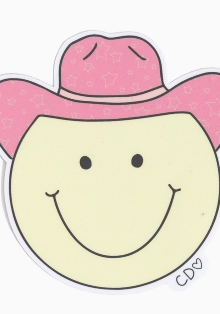 Smiley Cowgirl Decal Sticker