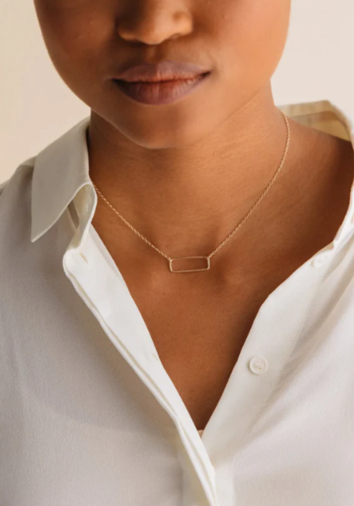 The Floating Shape Necklace | Rectangle