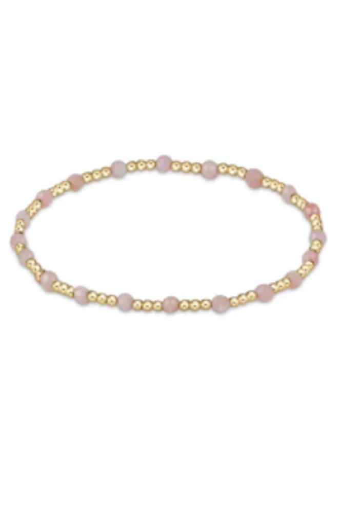 Gemstone Gold Sincerity Pattern 3mm Bead Bracelet