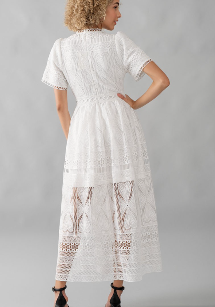 The Vienna White Lace Dress