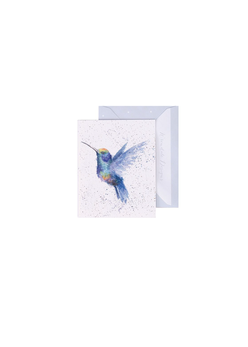 Rainbow Blue Hummingbird Gift Enclosure Card