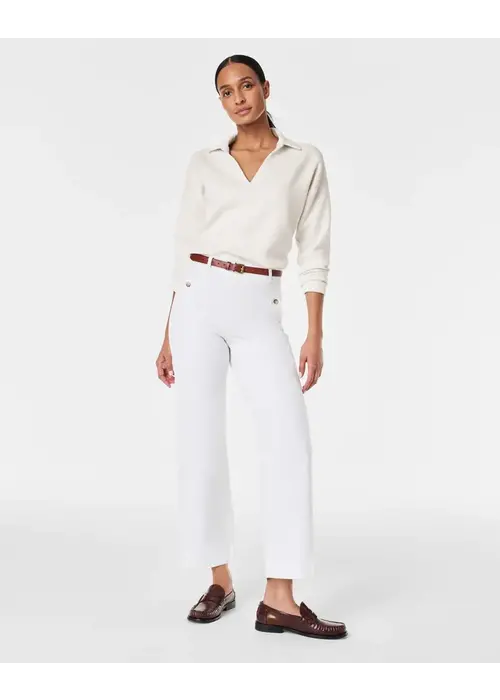 The SPANX Stretch Twill Cropped Wide Leg Pant