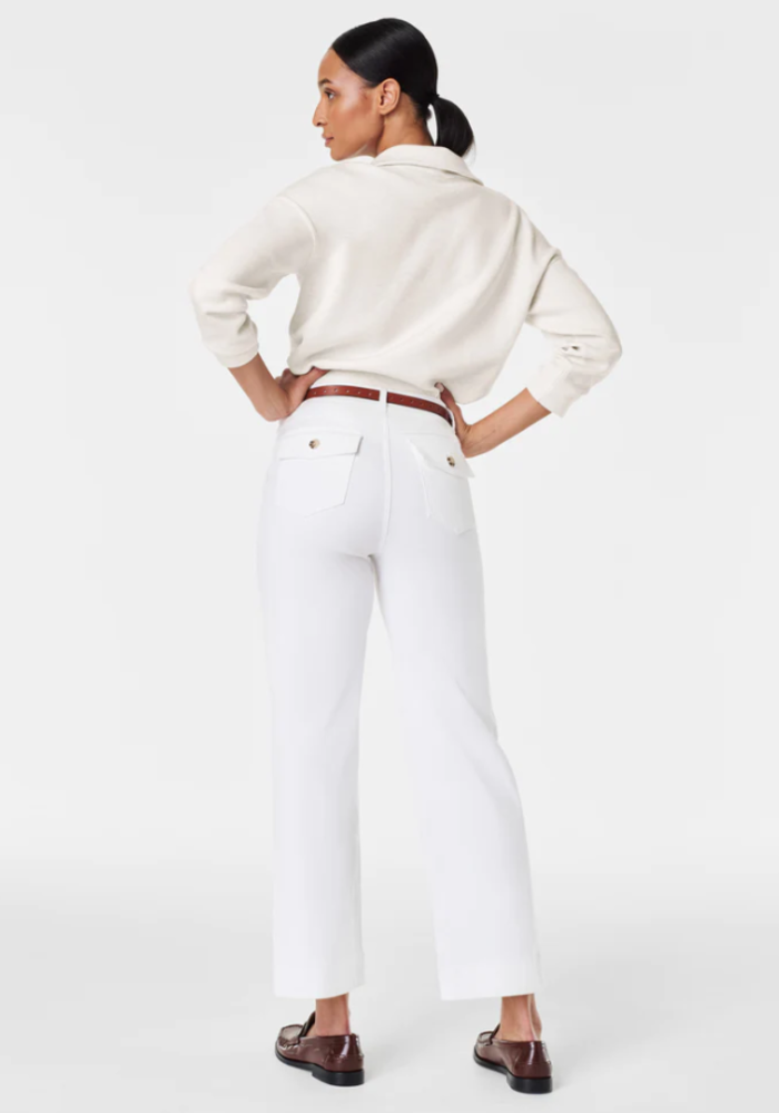 The SPANX Stretch Twill Cropped Wide Leg Pant