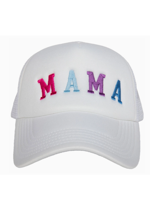 The Mama Trucker Hat | White Multi