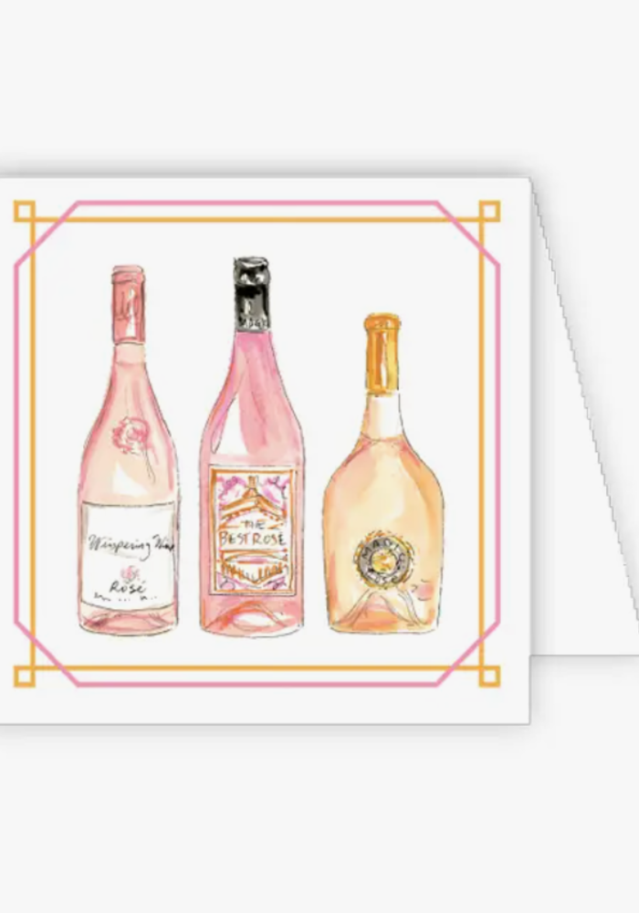 Handpainted Rose Bottles Enclosure Card
