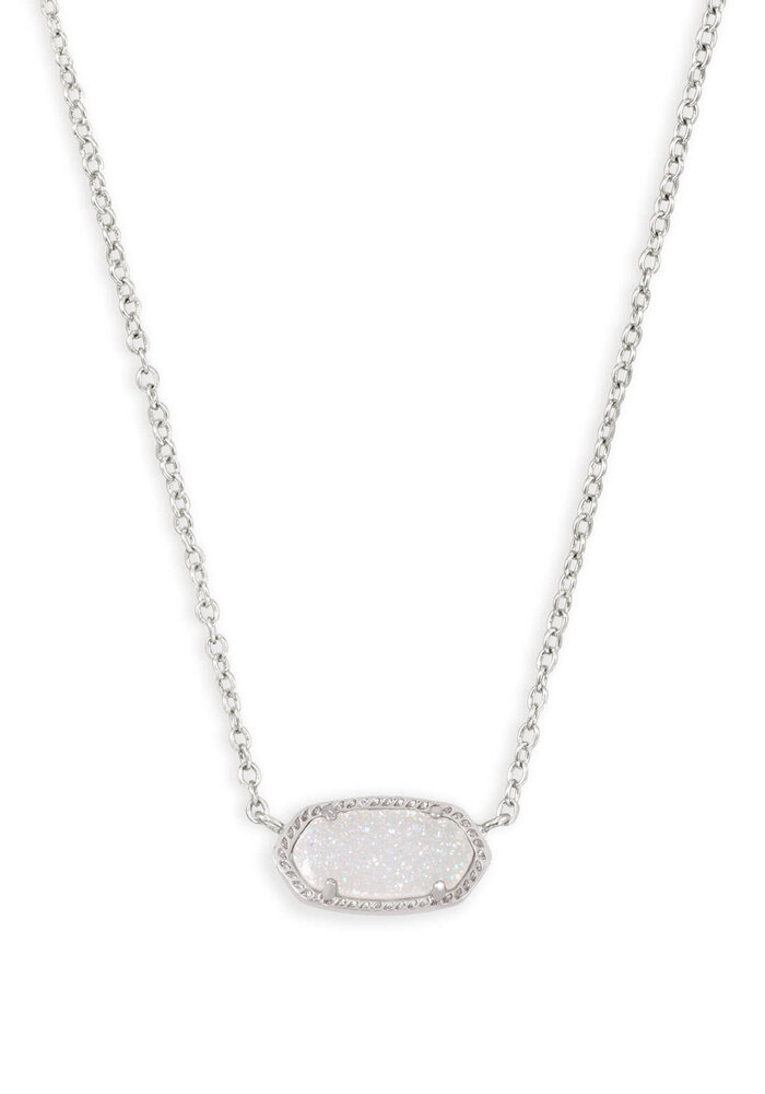 The Elisa Pendant Necklace in Iridescent Drusy