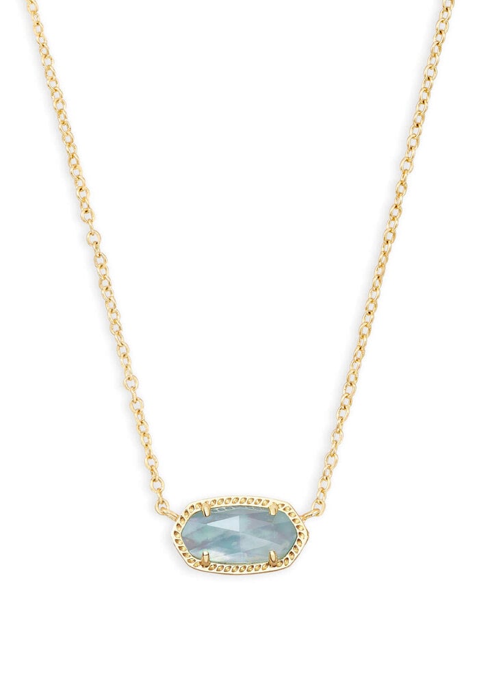 The Elisa Pendant Necklace in Light Blue Illusion