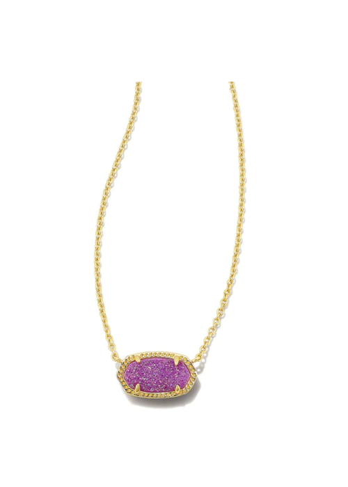 Kendra Scott The Elisa Pendant Necklace in Mulberry Drusy