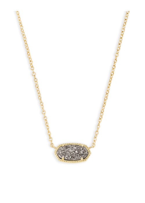 Kendra Scott The Elisa Pendant Necklace in Platinum Drusy