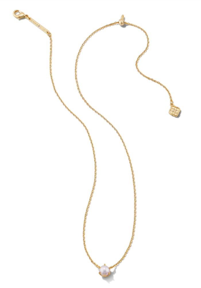 The Ashton Pearl Pendant Necklace in White Pearl