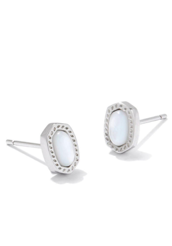 The Mini Ellie Stud Earring in Ivory Mother of Pearl